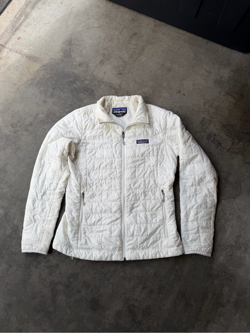 Patagonia Nano Puff Jacket Women’s S Birch White Full Zip PrimaLoft 84217